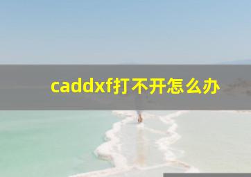 caddxf打不开怎么办