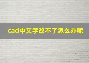 cad中文字改不了怎么办呢