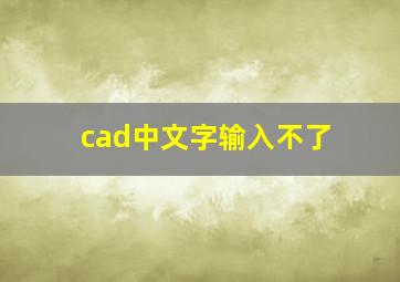 cad中文字输入不了