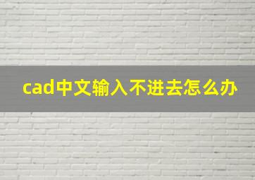 cad中文输入不进去怎么办