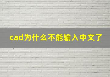 cad为什么不能输入中文了