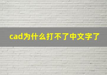 cad为什么打不了中文字了