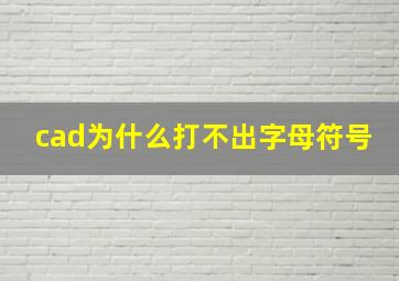 cad为什么打不出字母符号