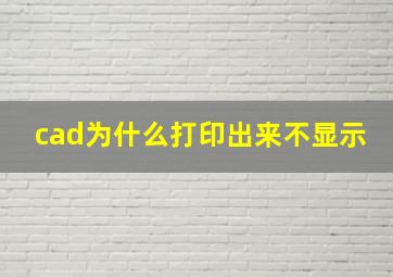 cad为什么打印出来不显示