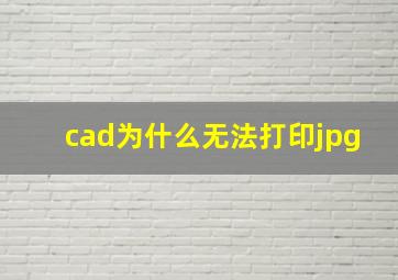 cad为什么无法打印jpg