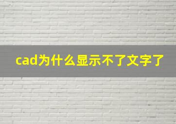 cad为什么显示不了文字了