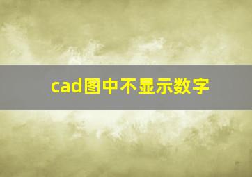 cad图中不显示数字