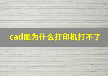 cad图为什么打印机打不了