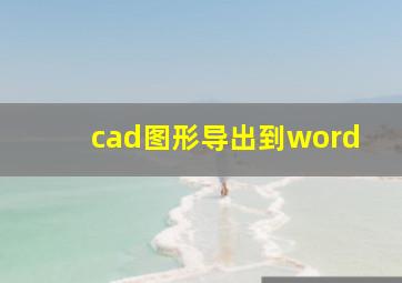 cad图形导出到word