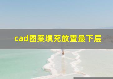 cad图案填充放置最下层