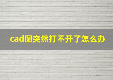 cad图突然打不开了怎么办