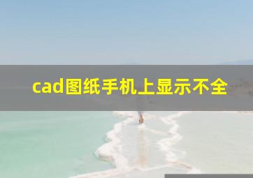 cad图纸手机上显示不全