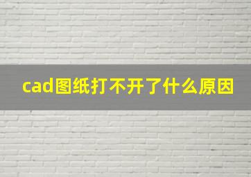 cad图纸打不开了什么原因