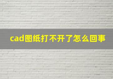 cad图纸打不开了怎么回事