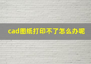 cad图纸打印不了怎么办呢