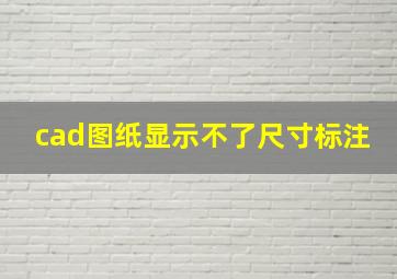 cad图纸显示不了尺寸标注