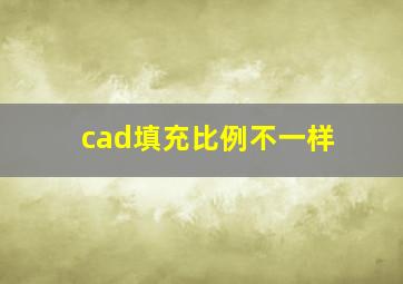 cad填充比例不一样