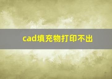 cad填充物打印不出