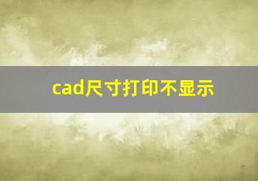 cad尺寸打印不显示