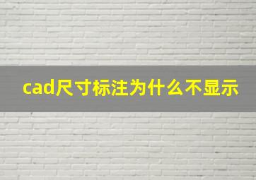 cad尺寸标注为什么不显示