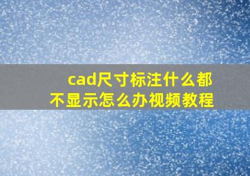 cad尺寸标注什么都不显示怎么办视频教程