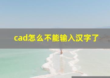 cad怎么不能输入汉字了