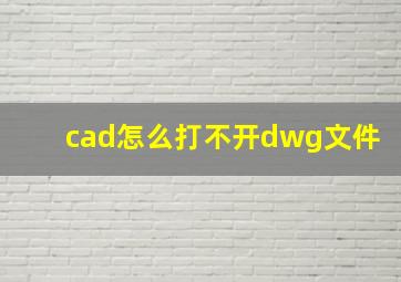 cad怎么打不开dwg文件