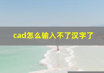 cad怎么输入不了汉字了