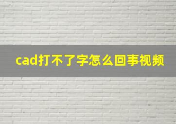 cad打不了字怎么回事视频