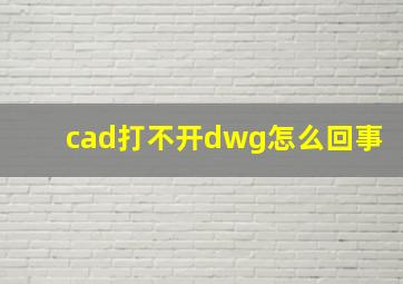 cad打不开dwg怎么回事