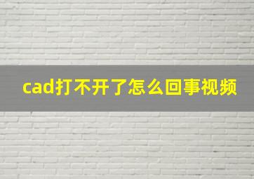 cad打不开了怎么回事视频