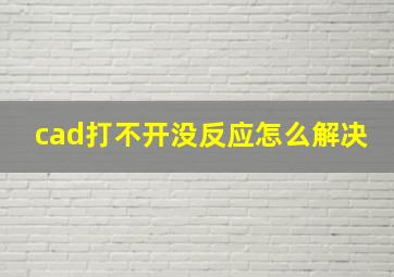 cad打不开没反应怎么解决