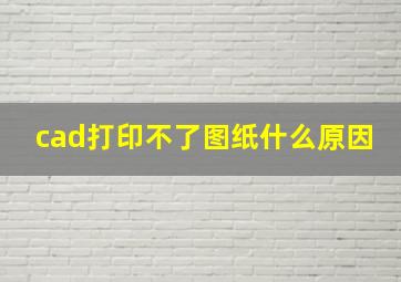 cad打印不了图纸什么原因