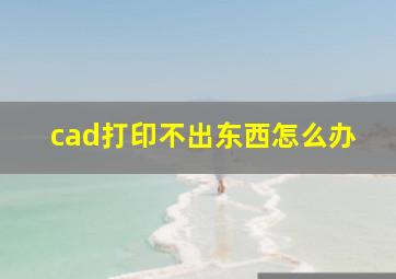 cad打印不出东西怎么办