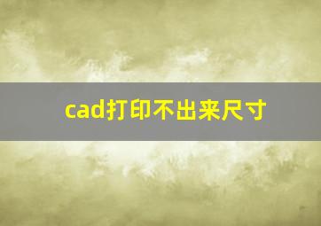 cad打印不出来尺寸