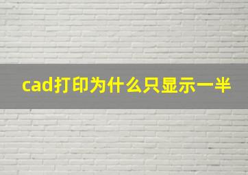 cad打印为什么只显示一半