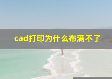 cad打印为什么布满不了