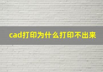 cad打印为什么打印不出来