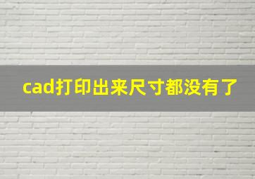 cad打印出来尺寸都没有了