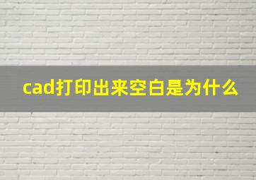 cad打印出来空白是为什么