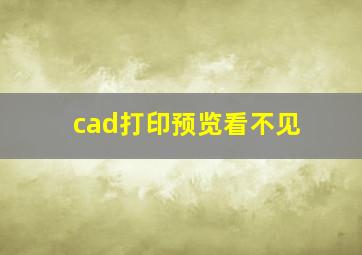 cad打印预览看不见