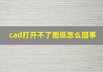 cad打开不了图纸怎么回事