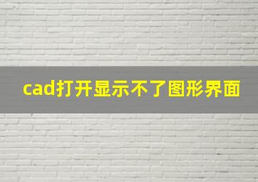 cad打开显示不了图形界面