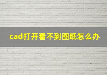 cad打开看不到图纸怎么办