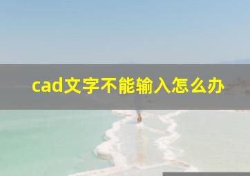 cad文字不能输入怎么办