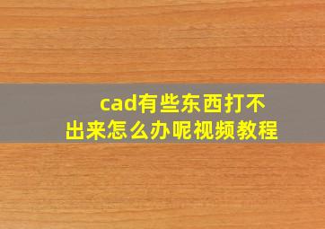 cad有些东西打不出来怎么办呢视频教程