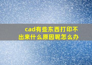 cad有些东西打印不出来什么原因呢怎么办