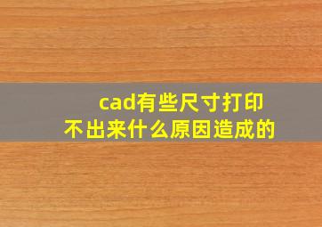 cad有些尺寸打印不出来什么原因造成的