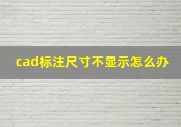 cad标注尺寸不显示怎么办