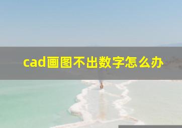 cad画图不出数字怎么办